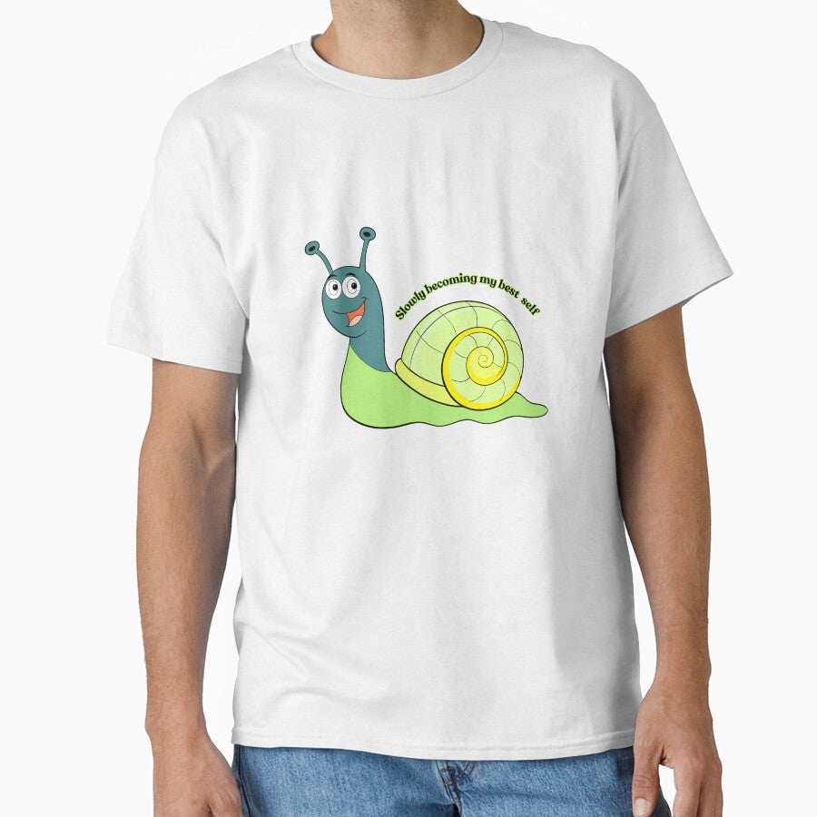 Growing at My Own Pace Cute Snail Sticker | Kawaii Motivational Aesthetic Art by Pandey14