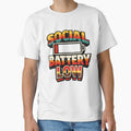 Social Battery Low Funny Introvert Humor Shirt by EventDrop
