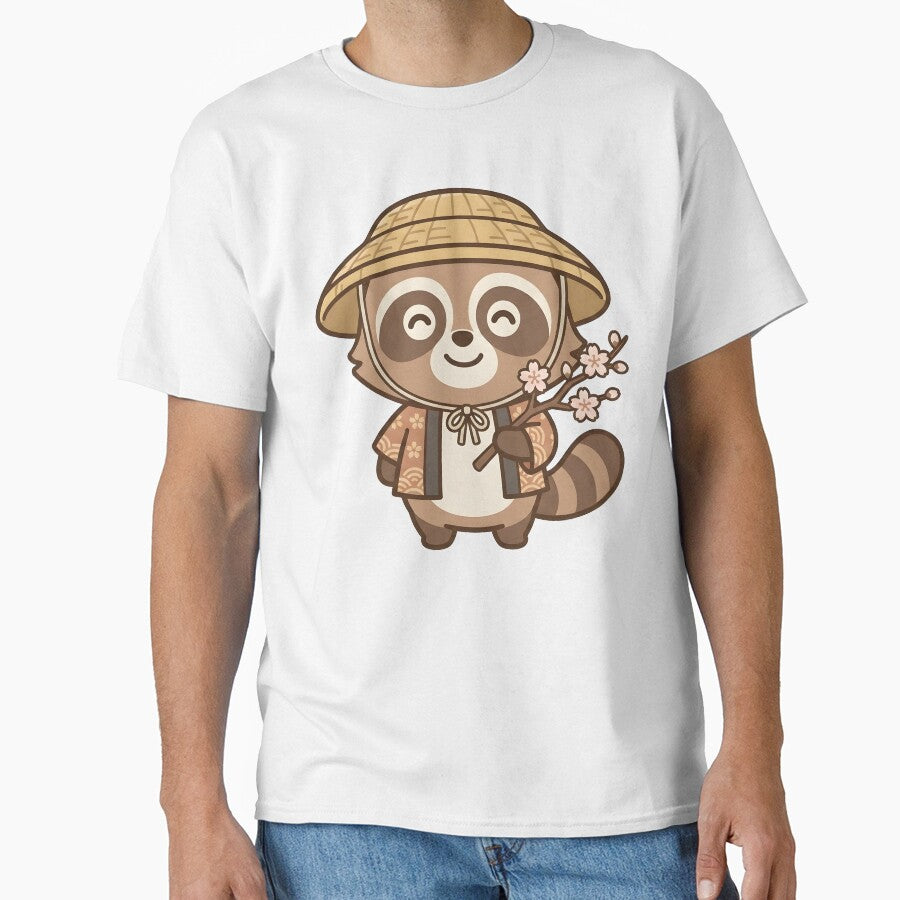 Kawaii Japanese Tanuki Cherry Blossom Picnic by dreephic22