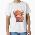 Cute Kawaii Scottish Hairy Baby Highland Cow by CozyKawaiiArt