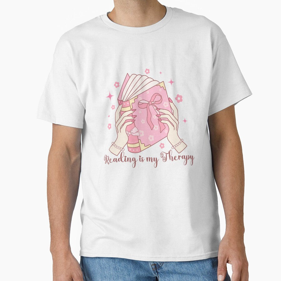 Reading is my therapy | bookish , coquette aesthetic, book lover, spicy book, smut reader png, girly by pugshowsfashion