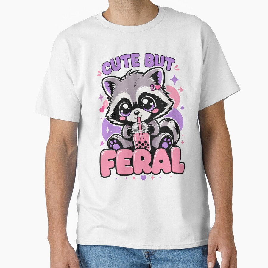 Cute But Feral — Kawaii Raccoon Boba Tea & Pastel Trash Panda Meme by BumbleBloom7
