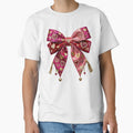 Luxurious Pink Coquette Bow With Hearts And Pearls by Clinomania Art