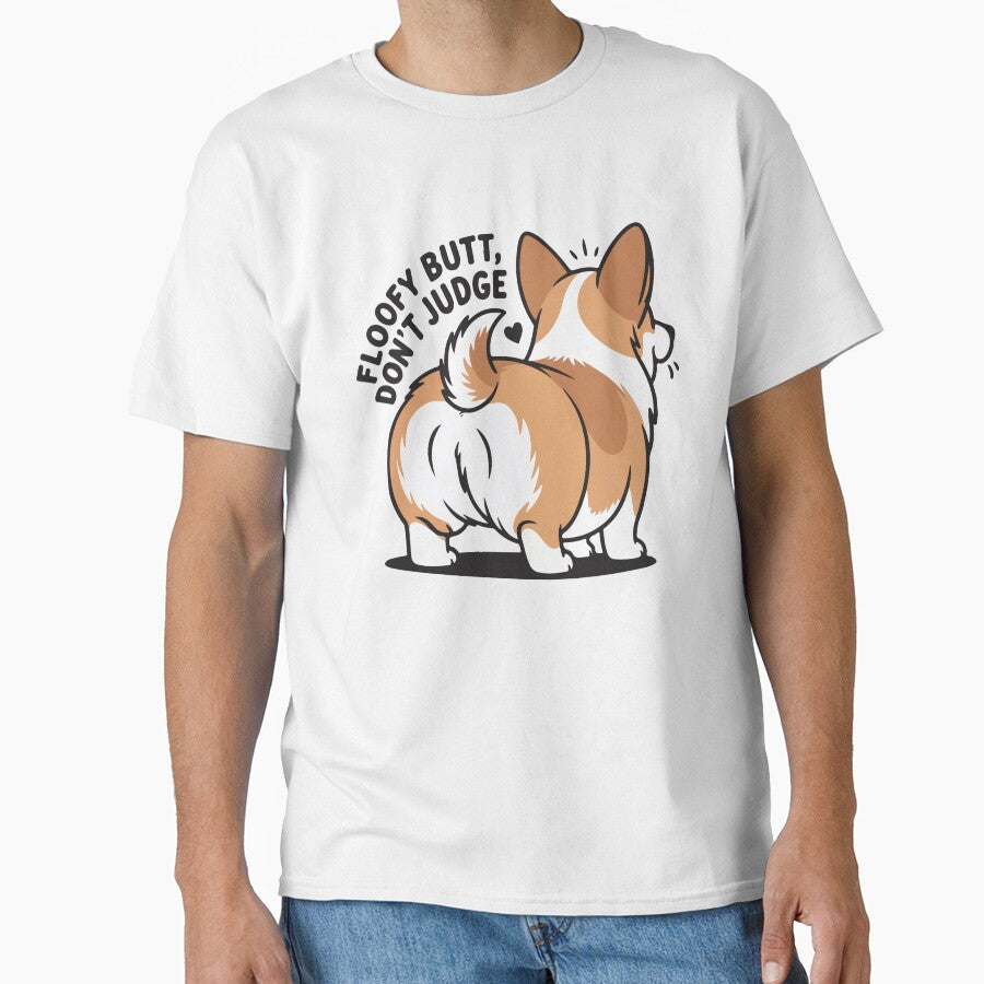 Floofy Butt Don’t Judge Corgi Humor by BrownHorse90s