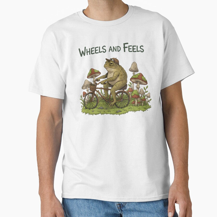 Toad on Two Wheels in Mushroom Woods by AnnDesignStudio