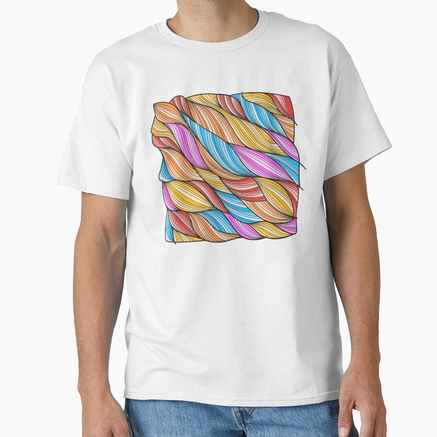 Colorful Curved Lines Hair by MintaApparel