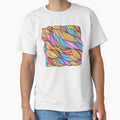 Colorful Curved Lines Hair by MintaApparel