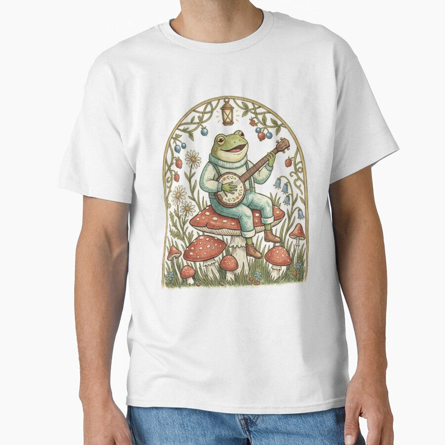 banjo frog on mushroom by AdyKurniawan