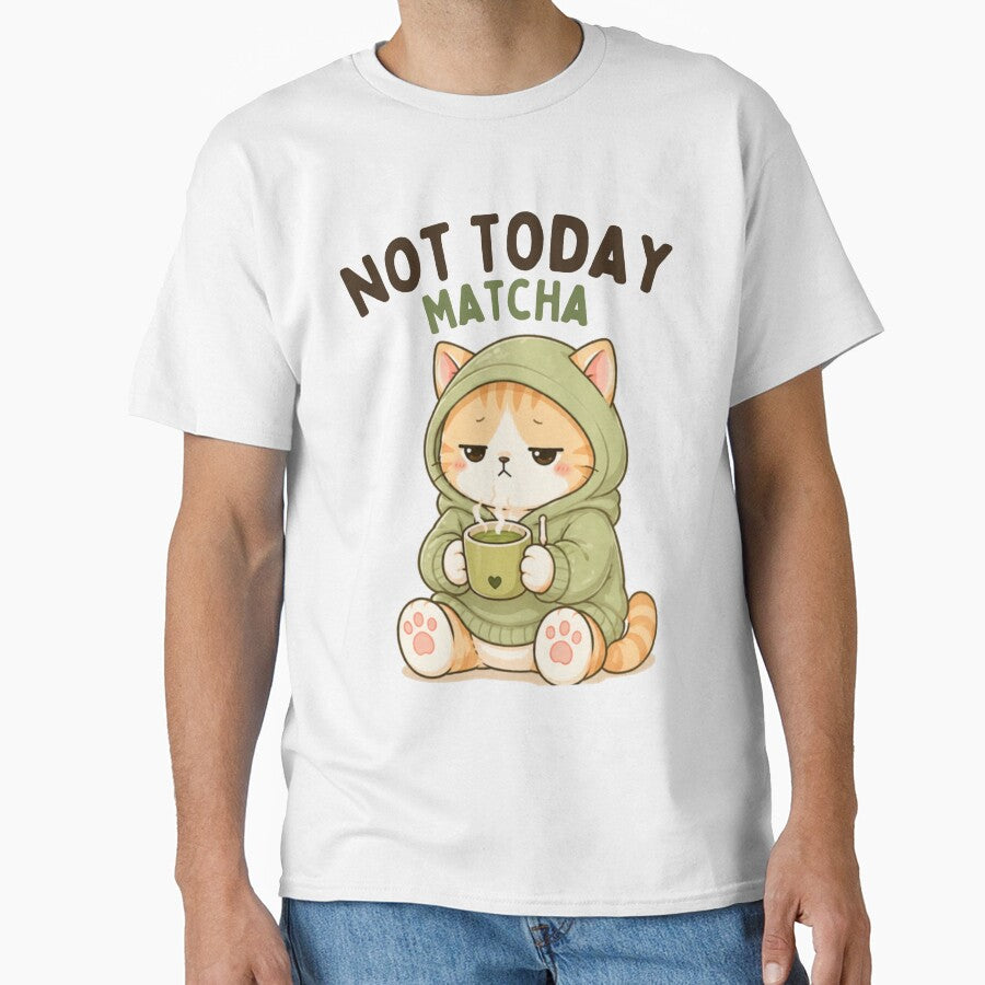 Not Today Matcha Cat | Cute Kawaii Aesthetic | Low Energy Mood Design by The Mood Index