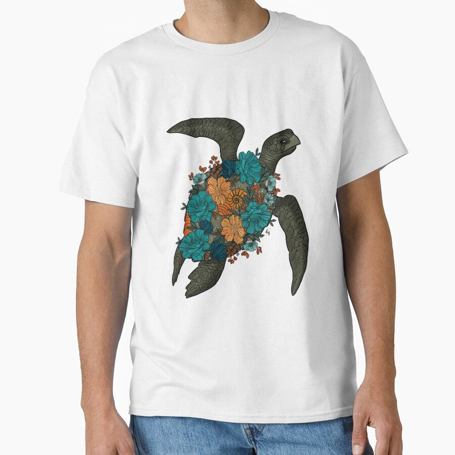Sea Turtle Floral Color by irish.kate art