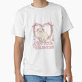 Not Your Valentine Grumpy Cat | Coquette Aesthetic Pearl Bow Heart | Funny Anti-Valentine by ExpertSayeed