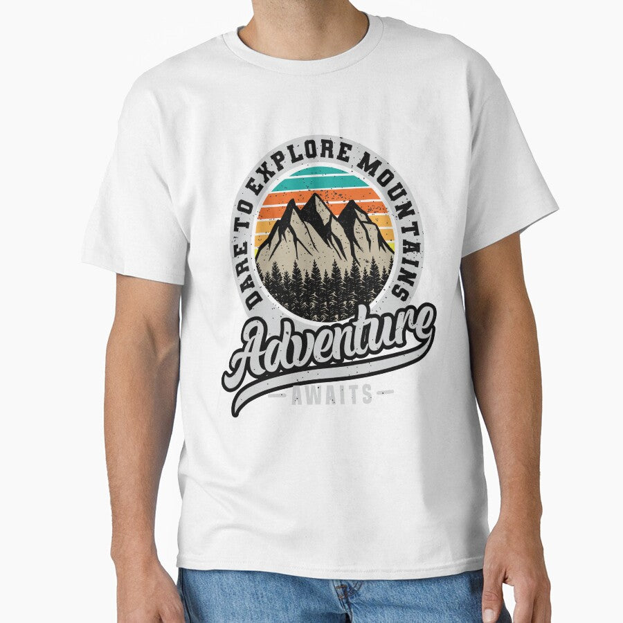 Adventure Awaits Typography With Mountains Vintage by OnlyPrint20