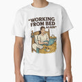 Working From Bed Again Funny Vintage Remote Worker Design by urbinet