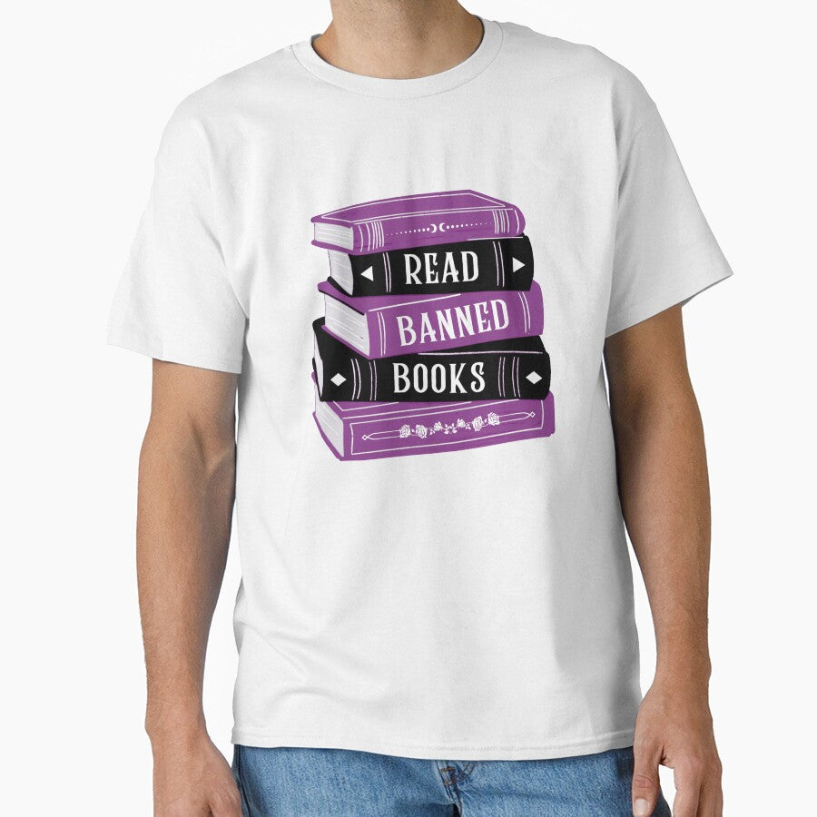 Read Banned Books Book Stack / Pile Purple by Taiga-Design