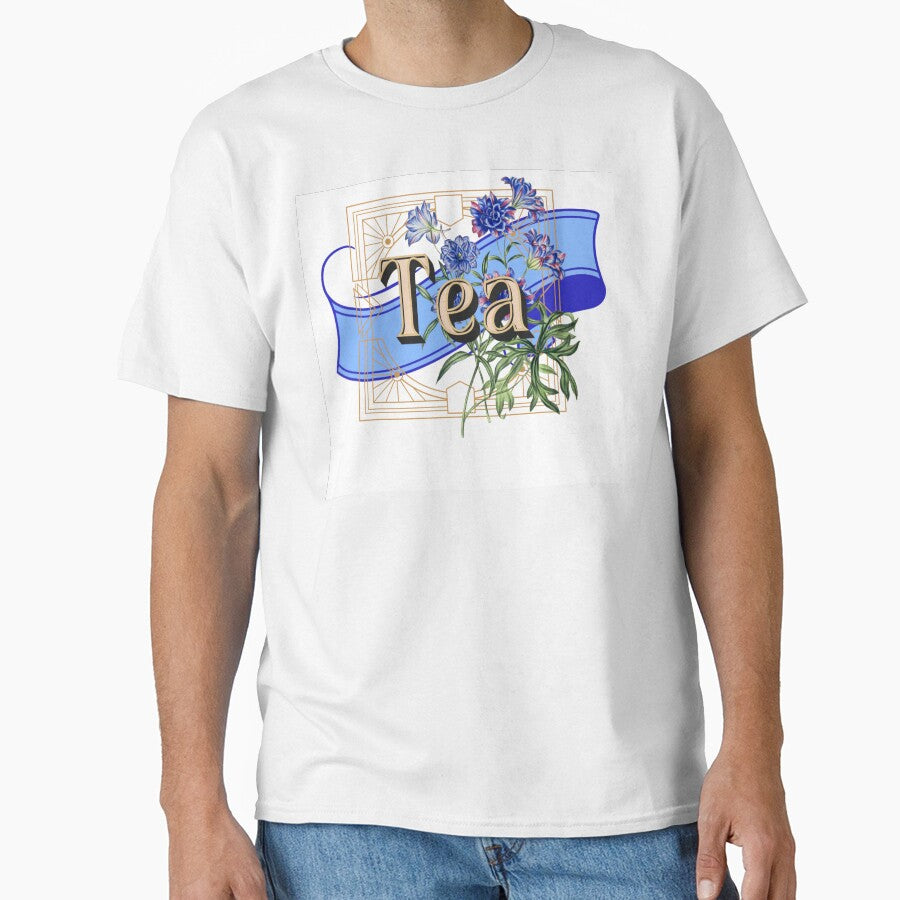 Tea Time with Vintage Blue Flowers by ZinZoe