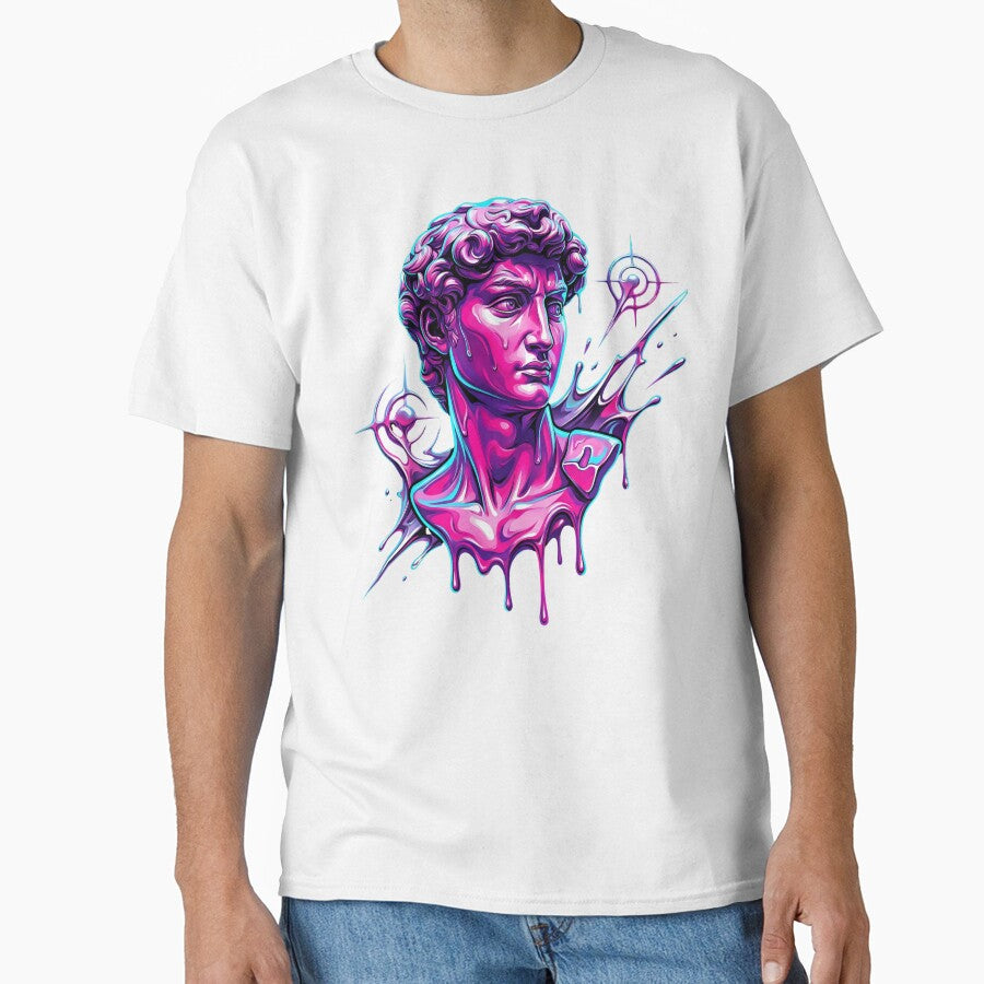Vaporwave Melting Statue Acid Graphic Greek Bust 2026 by MarCinu Art