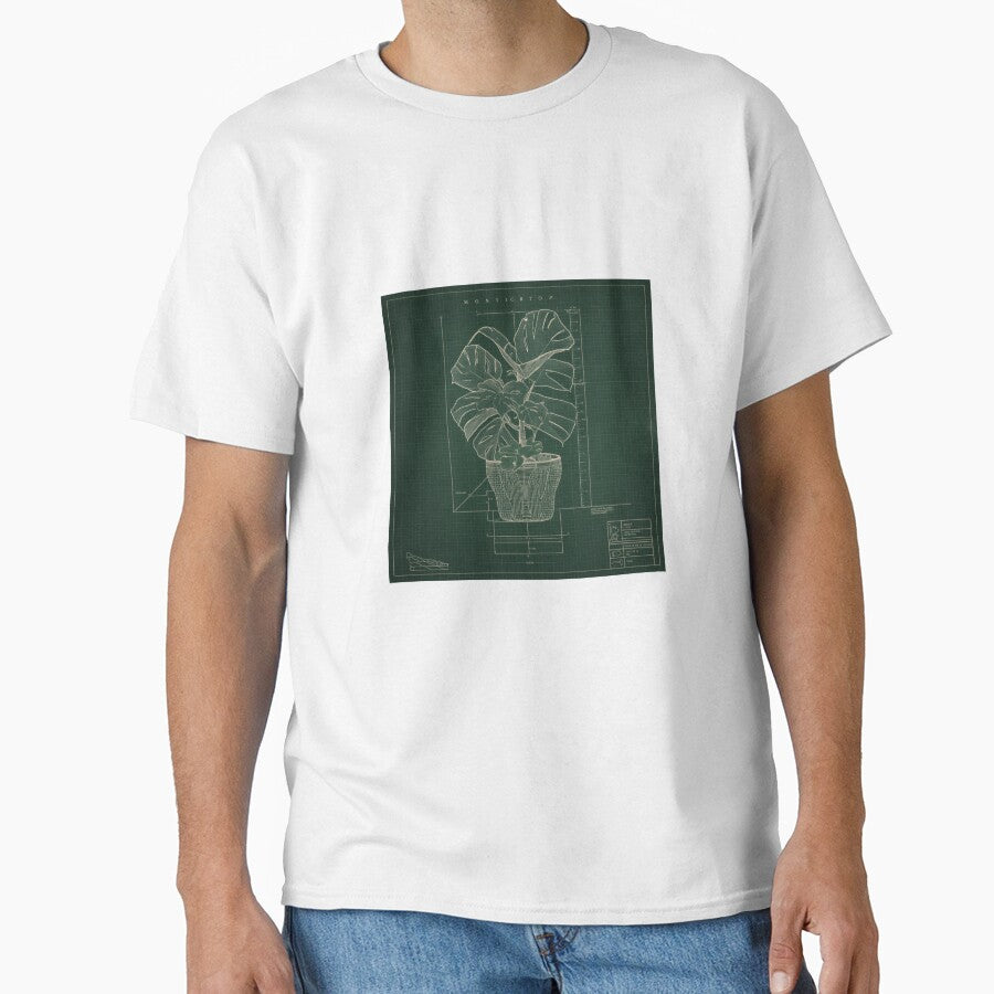 Monstera Engineering Blueprint - Plant Parent Technical Drawing by Concrete Calm