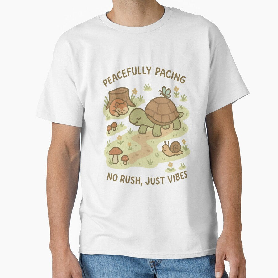 Peacefully Pacing No Rush Just Vibes | Cute Slow Living Animal Design by inkoutninja