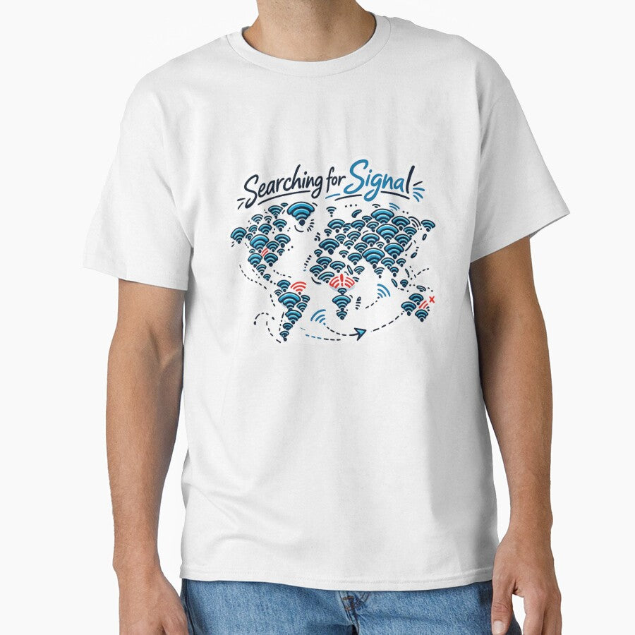 Searching for Signal Funny WiFi Remote Work Digital Nomad Design by ZYNORAworld