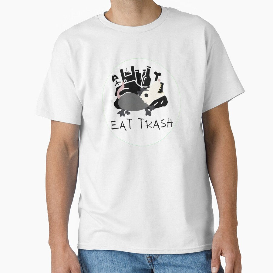 Opossum Eat Trash White Background by doodledont