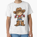 Cute Cowgirl Girl Hand Drawn Cartoon Western Style by GogaVibeRe