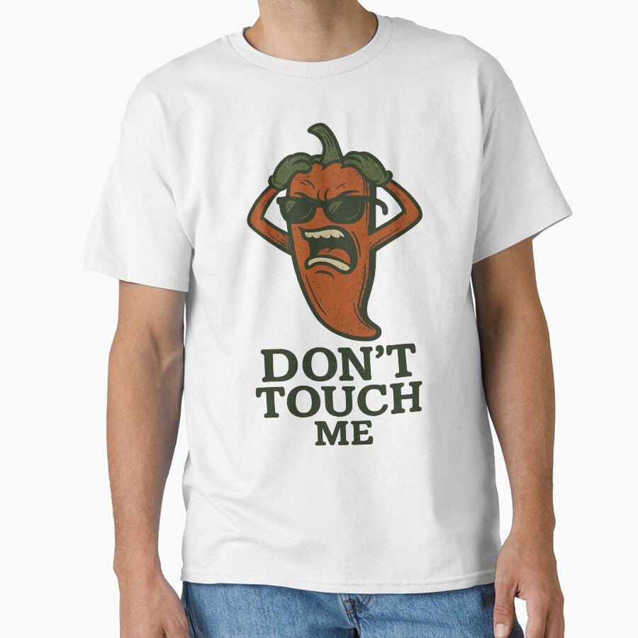 Raging Chili Pepper - Grunge Distressed Vintage - Spicy AF - Don’t Touch Me Funny Cartoon Design by TohuBohuArt