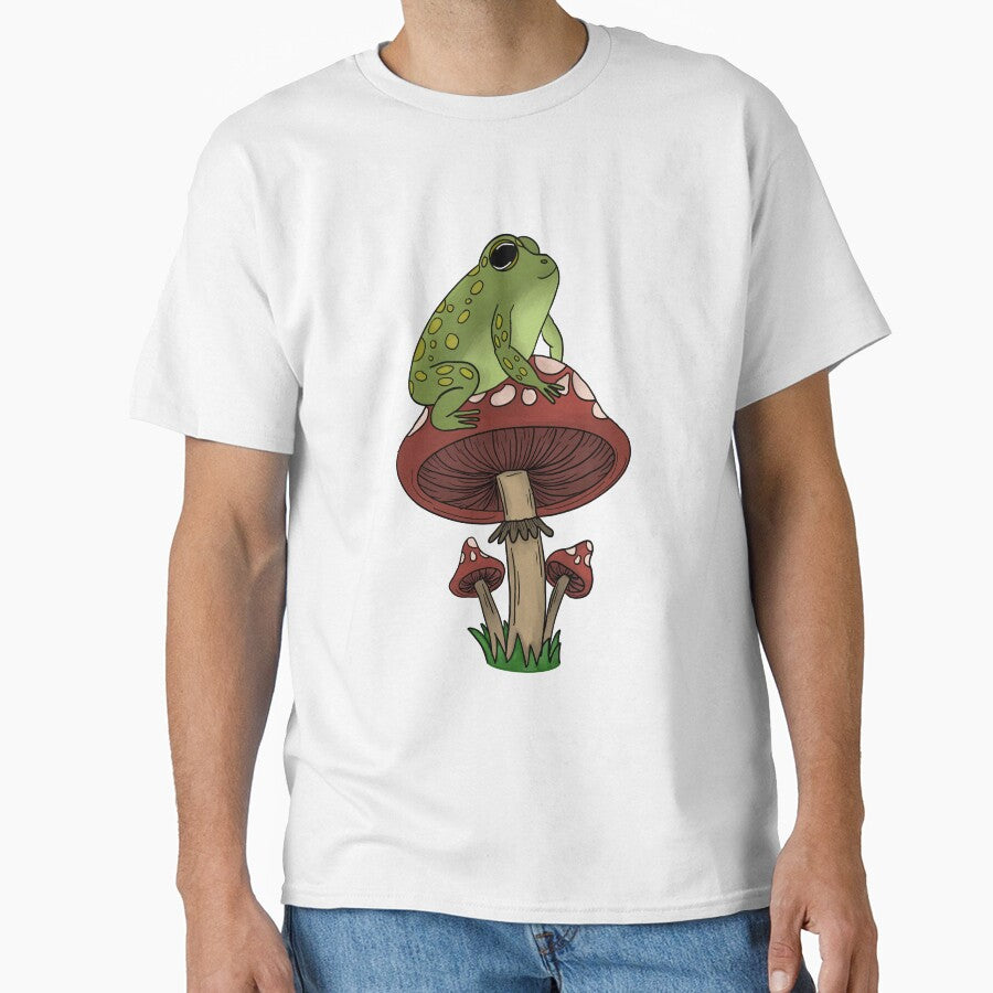 Frog on a Mushroom by WrensDgtDesigns
