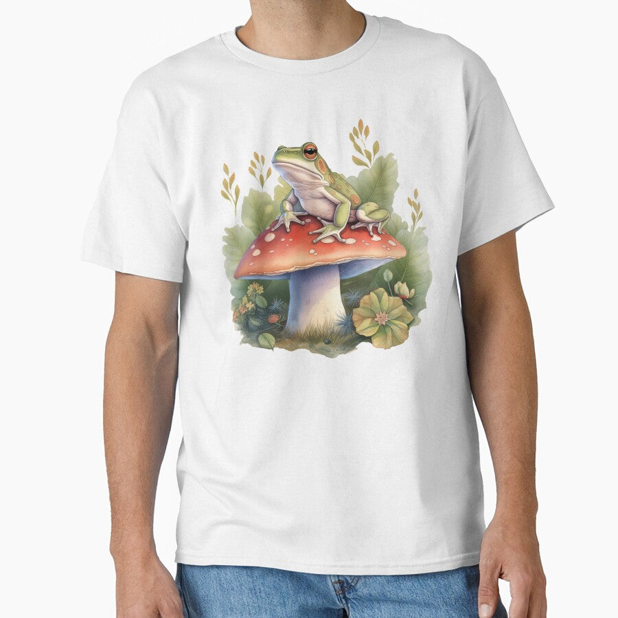 Frog on Mushroom by Eavance