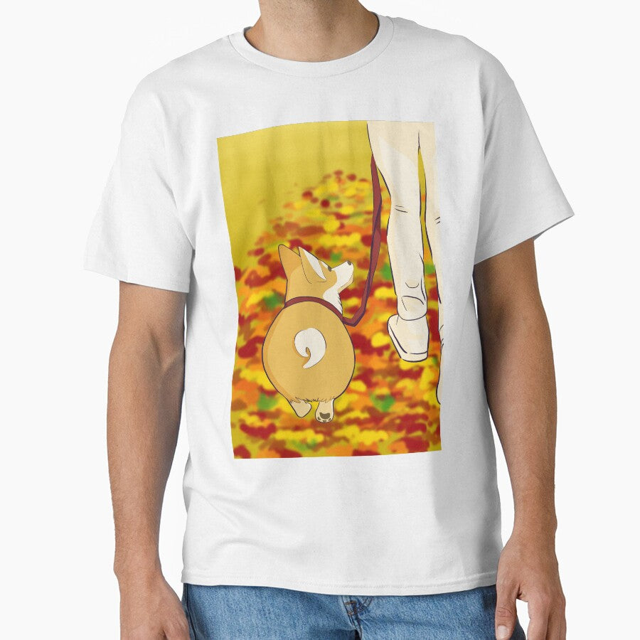 Dog walk with your corgi in Fall by MindToPaper