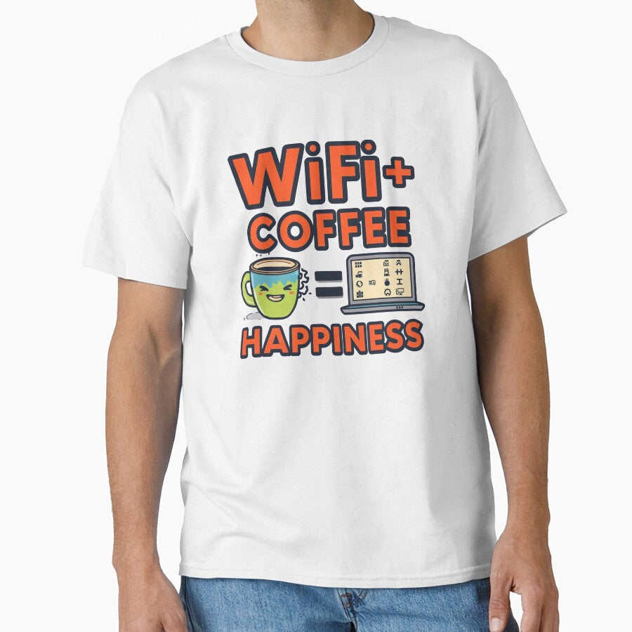 WiFi + Coffee = Happiness | Funny Digital Nomad Quote by WearTheArtx