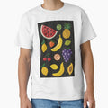 Colorful Fruit Pattern on Black – Tropical Pop Art Illustration by weirdfishes123