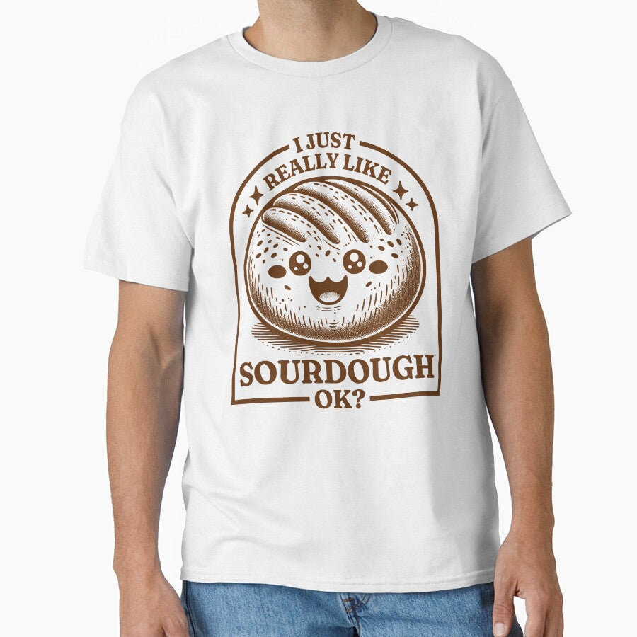 I Just Really Like Sourdough Ok? Cute Kawaii Sourdough Bread by KLArtzStore