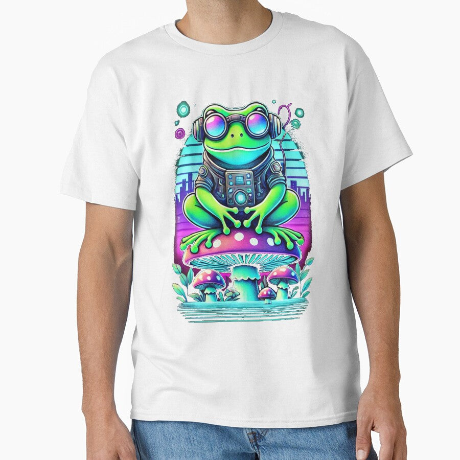 Cyberpunk Frog on the Edge by Mjonkey