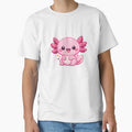 Cute Pink Axolotl Smiling Gift for Axolotl Cute Lovers Sticker Design Art by Divakar Fashion