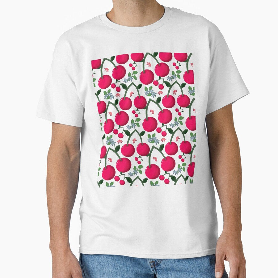 Cute Cherry Seamless Pattern Retro Aesthetic Red Fruit Print Cottagecore Y2K Kawaii by HopeAndHustle
