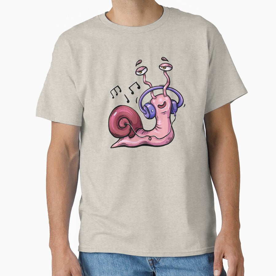 Snail Listening To Music by Hoda Hefzy