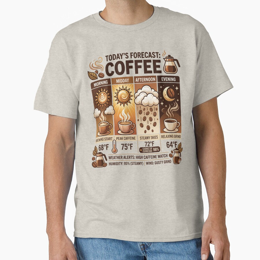 Today's Forecast Coffee Funny Coffee Design by Pixel Analytics