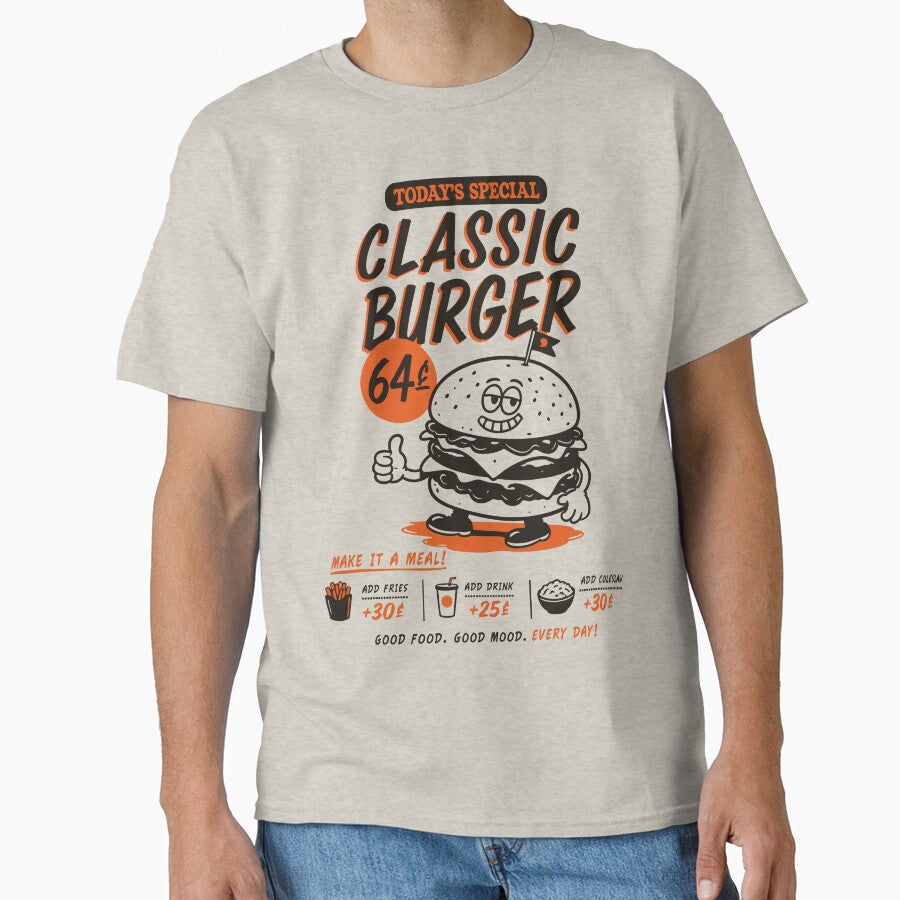 Classic Burger Vintage Diner Menu by CamaleonDesigns