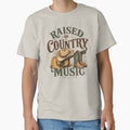 Raised On Country Music Tshirt by CozyCollectiveCo