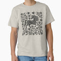 Unicorn Roses Folk Art Medieval Fantasy Goblincore by Y-Vibes