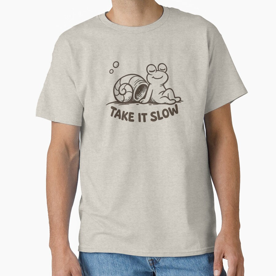 Take It Slow Snail – Cute Minimalist Aesthetic Relaxing Animal Design by JonelCrafts