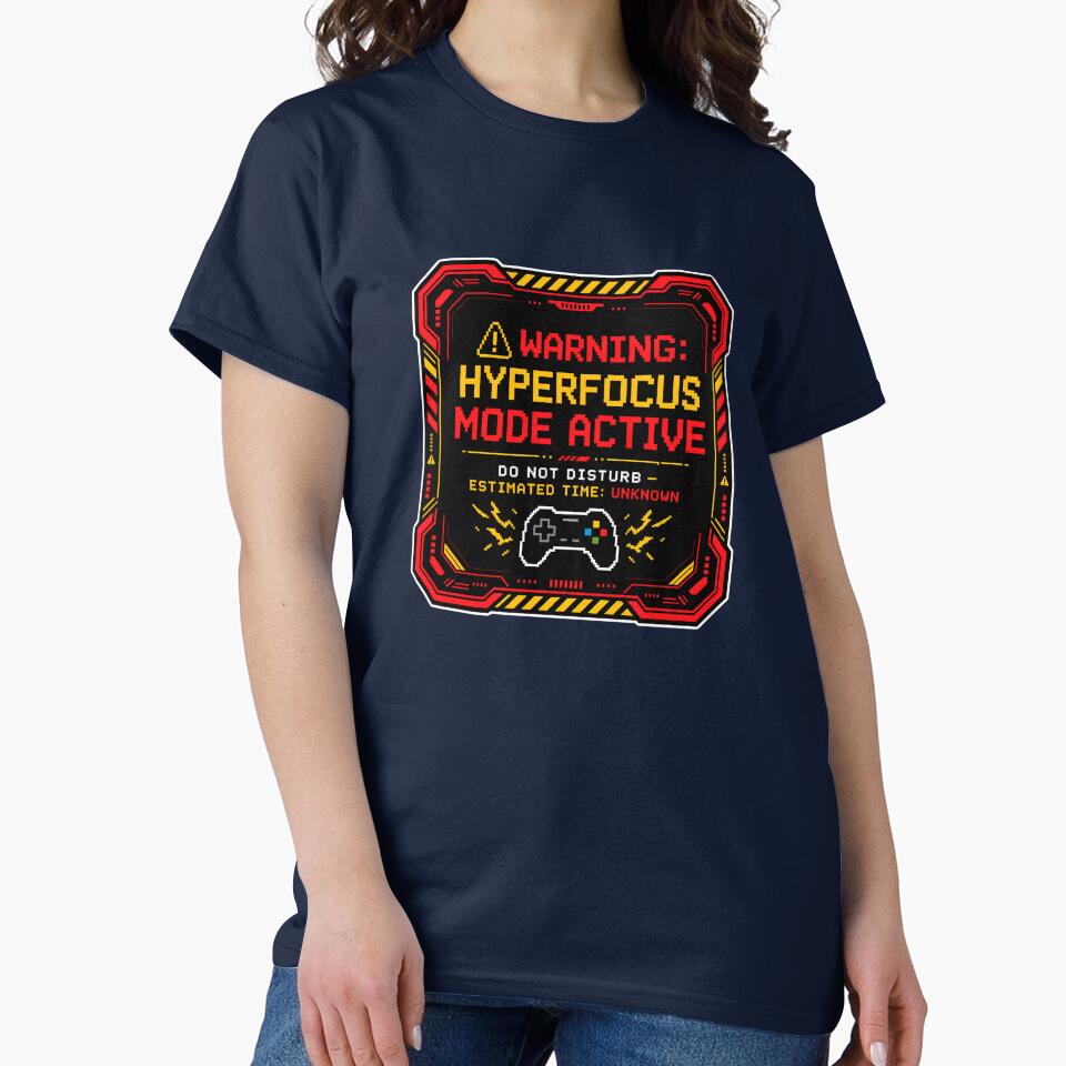 ADHD Hyperfocus Mode Active Warning Sticker Neurodivergent Gamer Gift by Dewer Shop