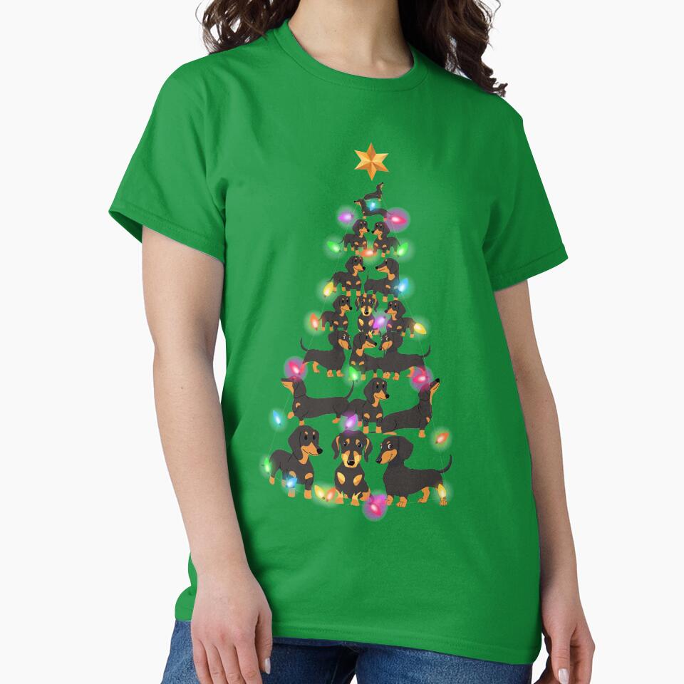 Dachshund Christmas Tree Sweater by DogsHearted