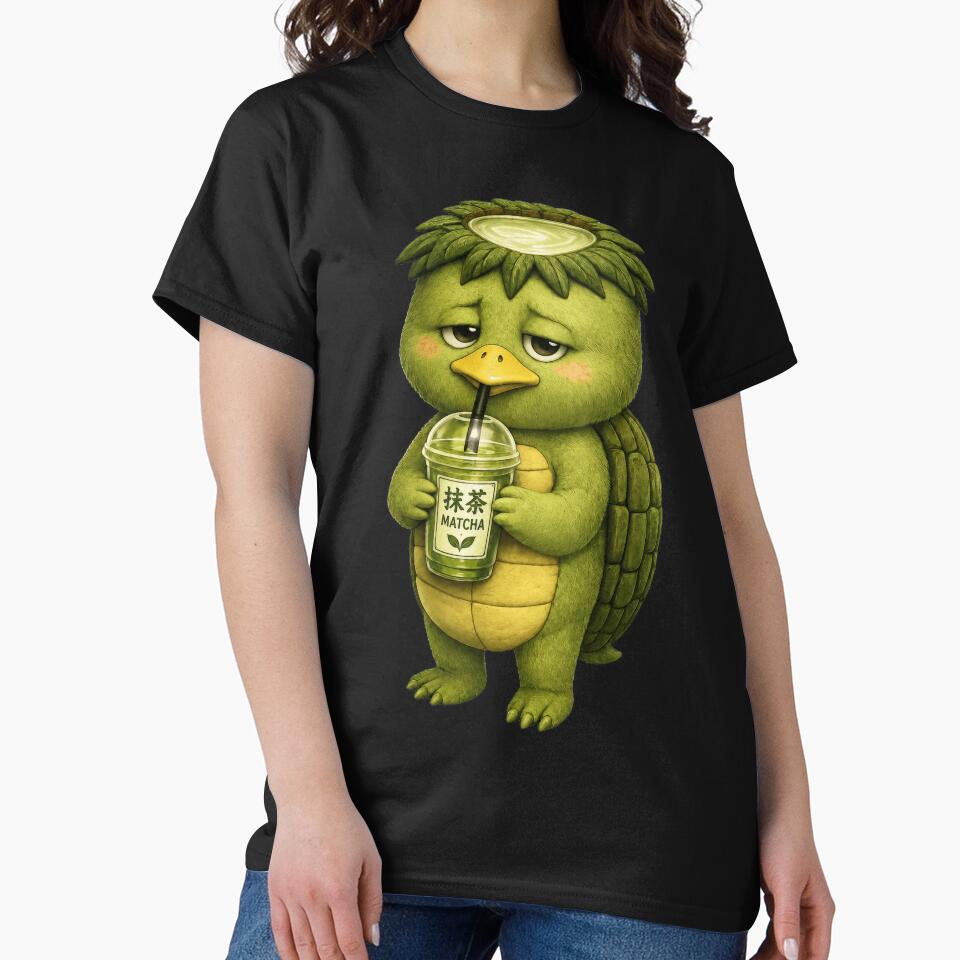 Kappa Drinking Matcha | Cute Japanese Yokai Tea Spirit by TheTrendsDesk