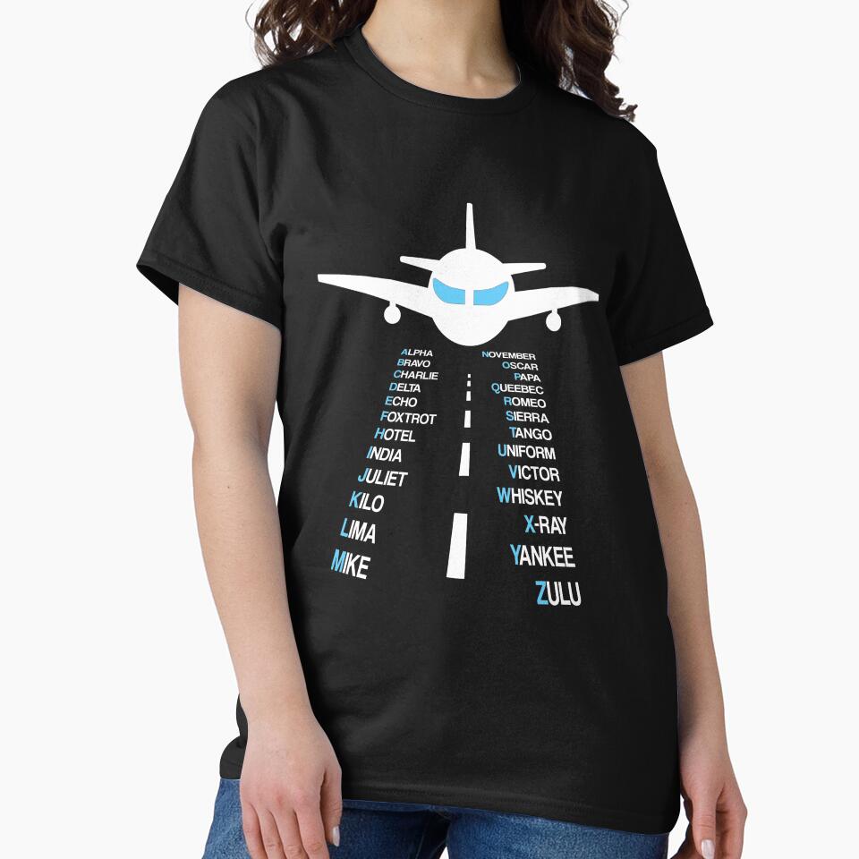 Phonetic Alphabet Pilot Cadet Airplane Gift by theshirtinator