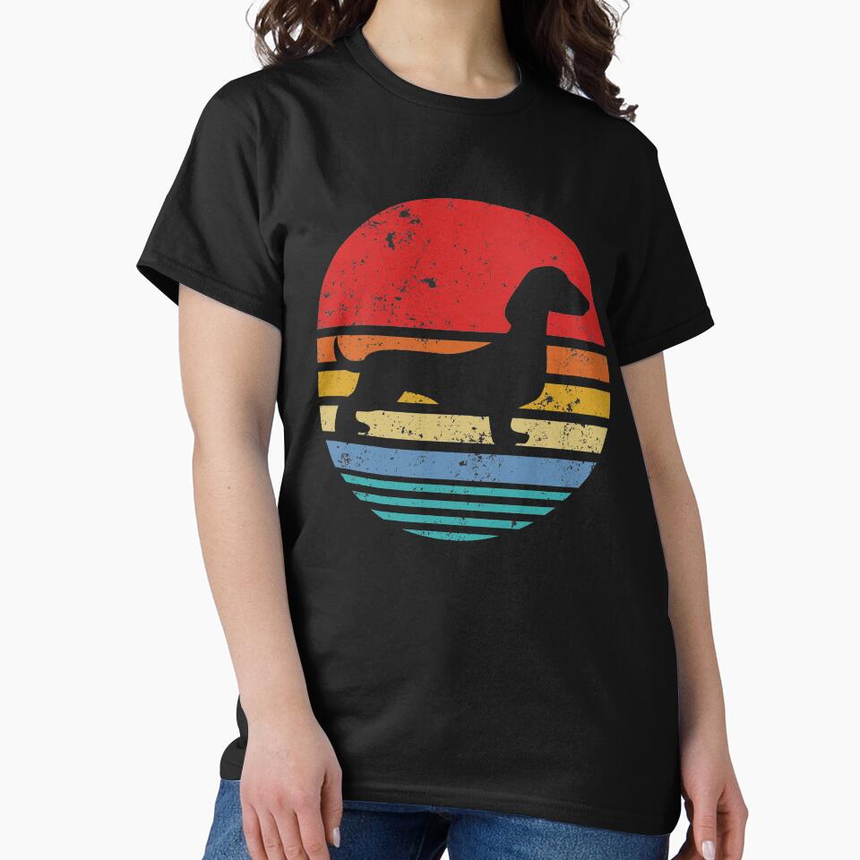 Dachshund Retro Sunset Dog Daschund by TrendzyMerch