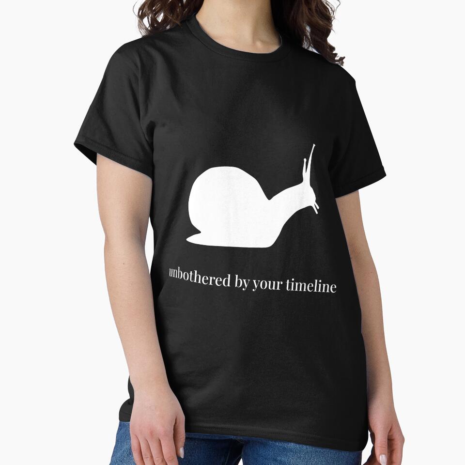 Copy of Snail Silhouette - Unbothered By Your Timeline - Minimalist Animal Illustration by Soulink-Studio
