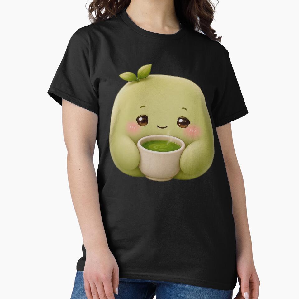 Cute Matcha Mochi Holding Green Tea by ImagenFusionP