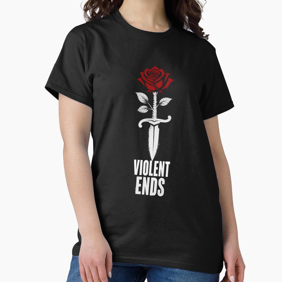 Romeo and Juliet Violent Ends Shakespeare Literary Rose Dagger Art by Fenay Designs