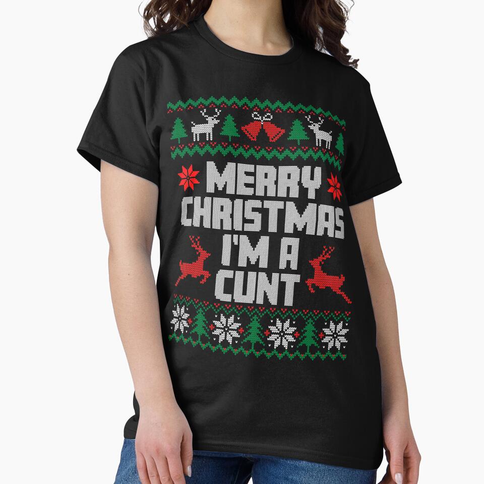 Offensive Christmas Sweaters,Merry Christmas I'm Cunt, Nightmare Before, Dachshund Christmas Sweater, Inappropriate Christmas Sweaters, December 24th, Reindeer Pattern, Candy Cane Pattern, Santa 2021 by Tallys-Apparel